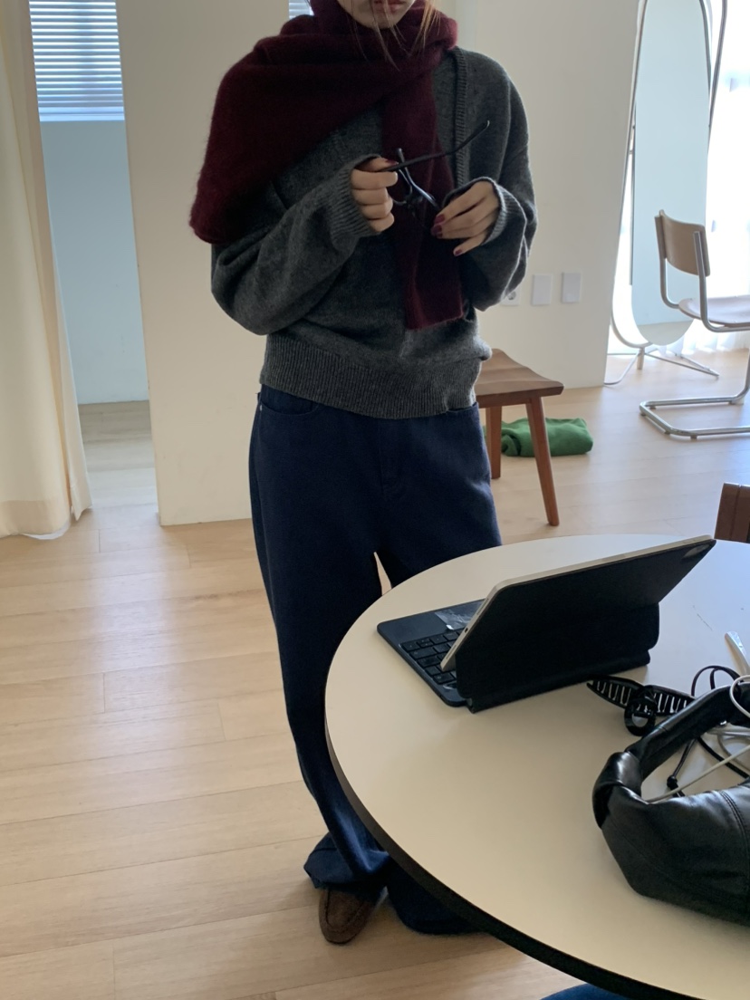 LOGON韓國直郵女裝新品人氣真品熱賣休閑時尚針織衫深V領LOGON針織衫