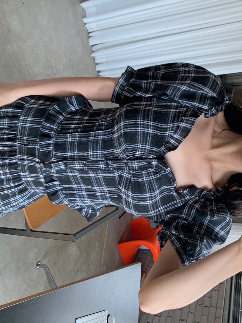 VERANDA韓國直郵女裝新品休閑人氣推薦熱賣襯衫蕾絲衫褶裥VERANDA襯衫/蕾絲衫
