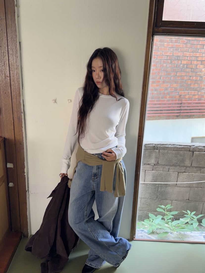 SUNDER MARKET東大門代購女裝新款休閑人氣熱賣推薦長袖T恤SUNDER MARKET長袖T恤