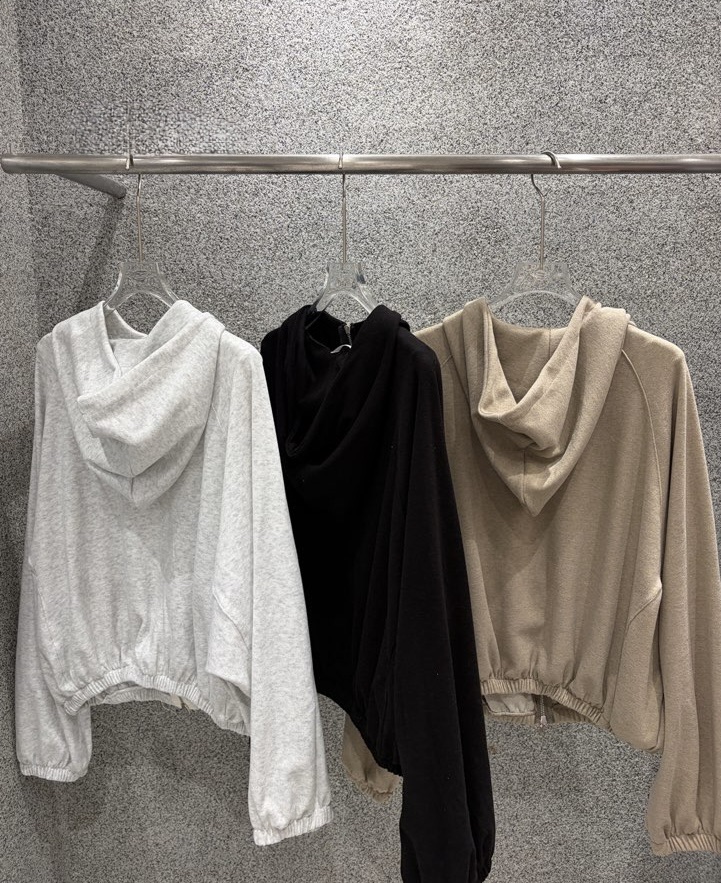 UNA/THE MAY東大門直郵女裝新品休閑推薦人氣衛衣拉鏈寬松THEMAY/UNA衛衣