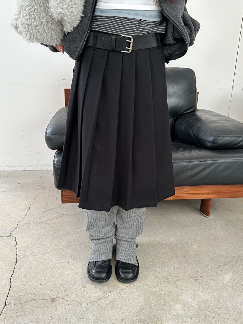 UNBOUND韓國直郵女士新品人氣休閑半身裙中短裙不含腰帶皺紋UNBOUND半身裙/中短裙