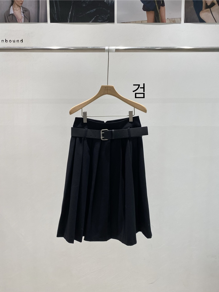 UNBOUND韓國直郵女士新品人氣休閑半身裙中短裙不含腰帶皺紋UNBOUND半身裙/中短裙圖色2