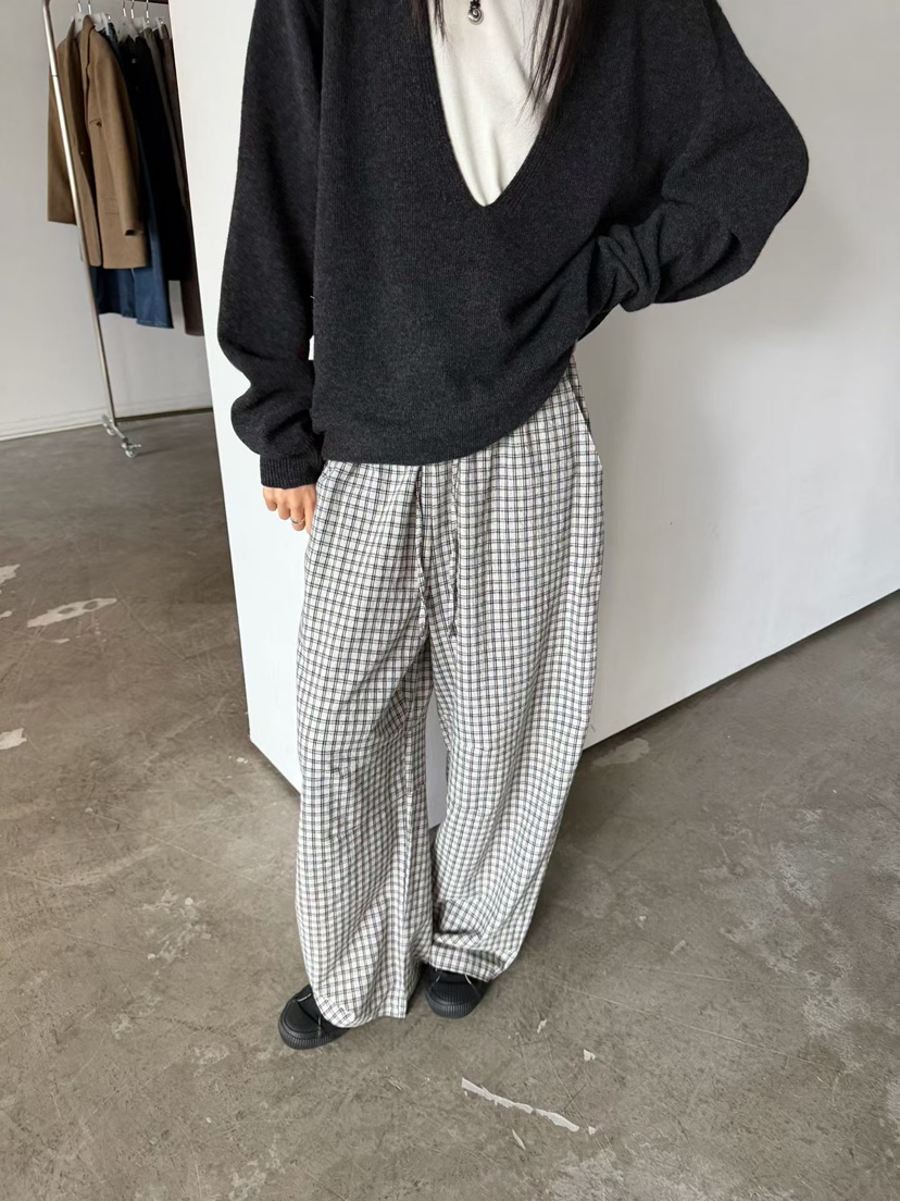ARKIE/TAF東大門代購女裝新品熱賣真品人氣時尚休閑褲格子ARKIE/TAF休閑褲