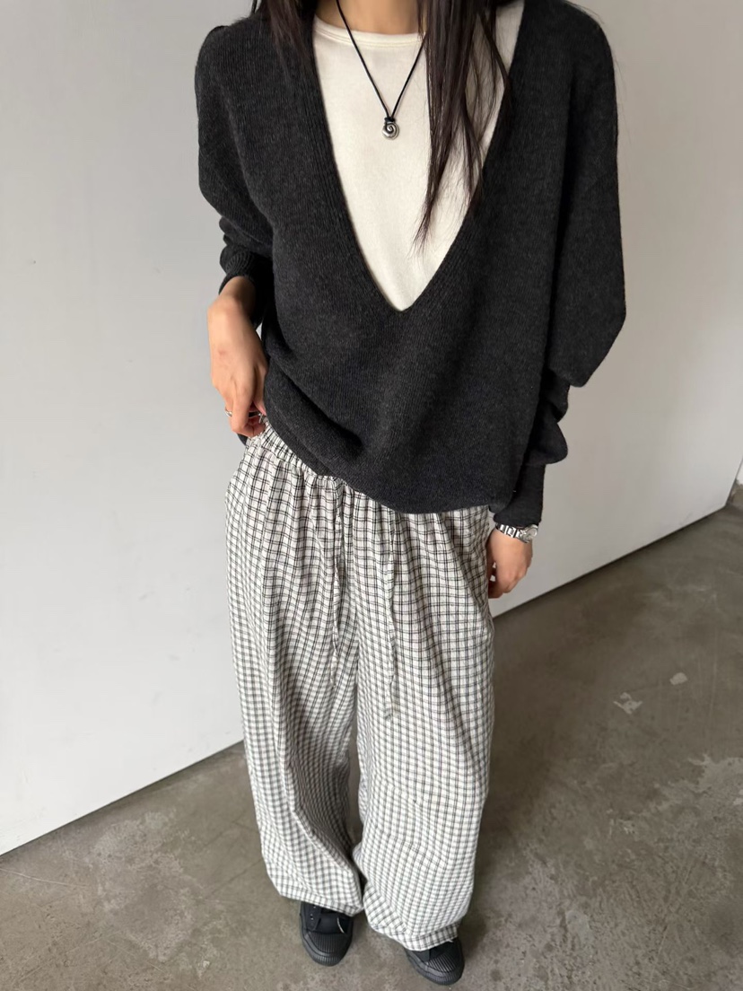 ARKIE/TAF東大門代購女裝新品熱賣真品人氣時尚休閑褲格子ARKIE/TAF休閑褲
