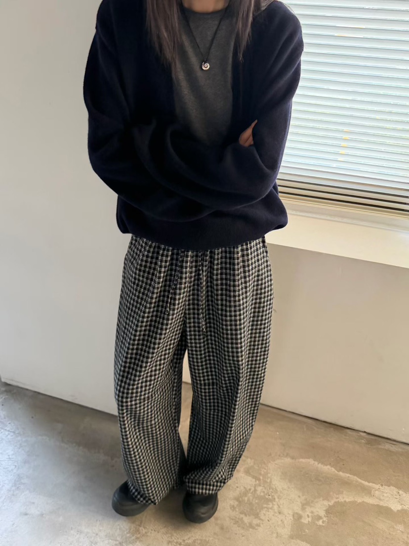 ARKIE/TAF東大門代購女裝新品熱賣真品人氣時尚休閑褲格子ARKIE/TAF休閑褲