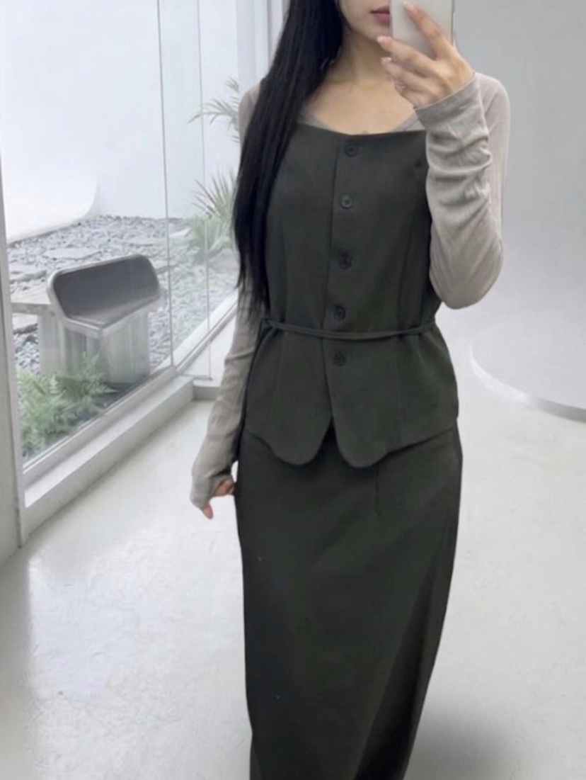 UNA/THE MAY東大門代購女裝新品真品熱賣時尚人氣休閑長裙THEMAY/UNA長裙