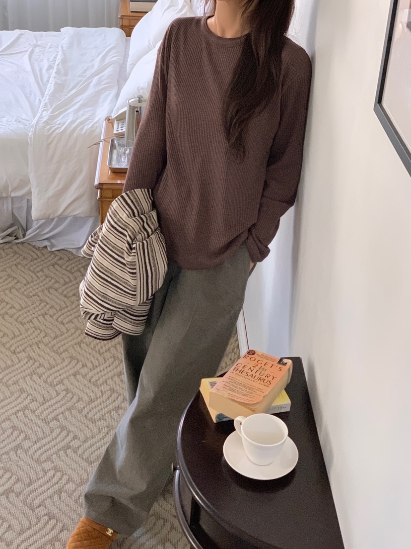 CM韓國直郵女裝新品人氣休閑時尚推薦真品熱賣長袖T恤CM_centimeter長袖T恤