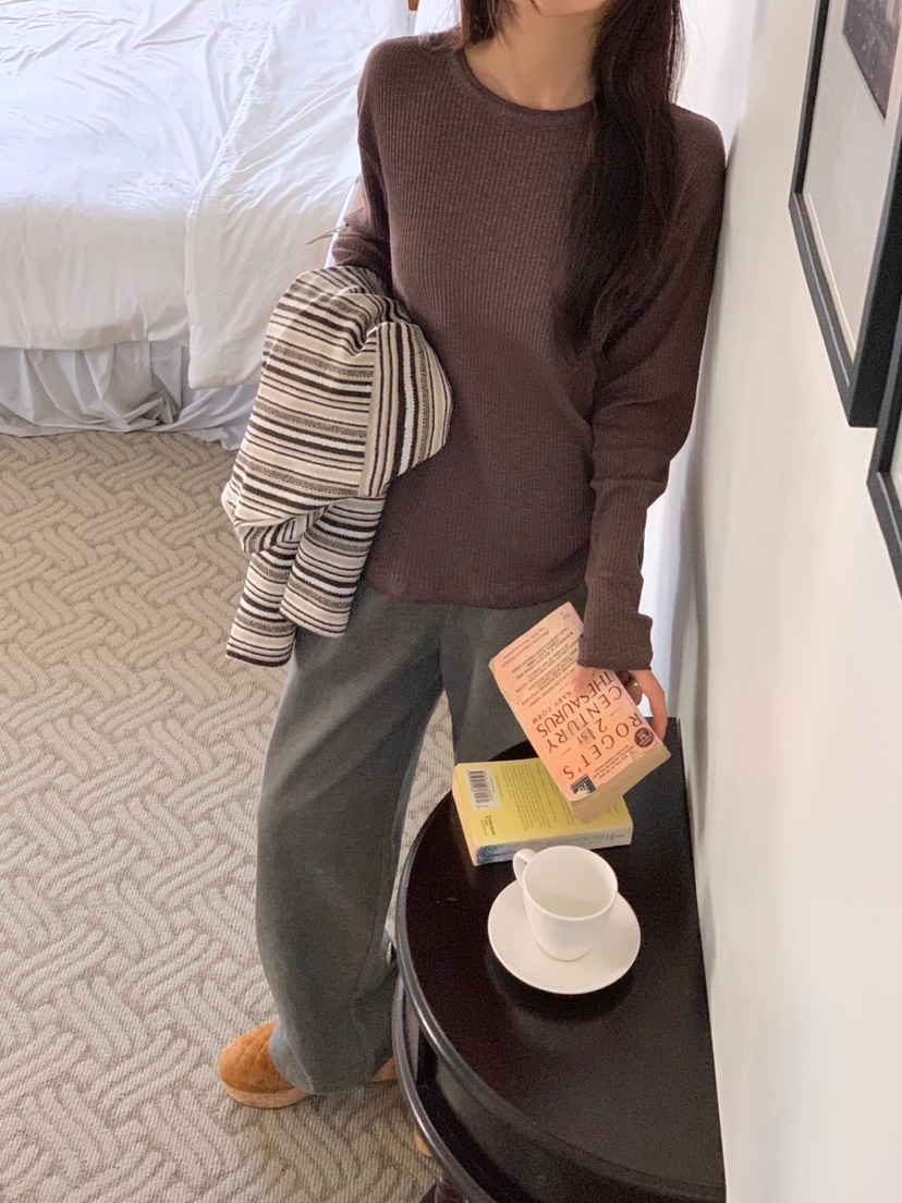 CM韓國直郵女裝新品人氣休閑時尚推薦真品熱賣長袖T恤CM_centimeter長袖T恤