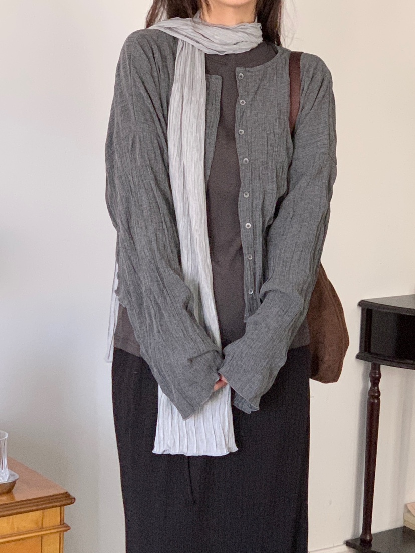CM東大門實拍女士新款人氣休閑真品熱賣推薦時尚長袖T恤褶皺CM_centimeter長袖T恤