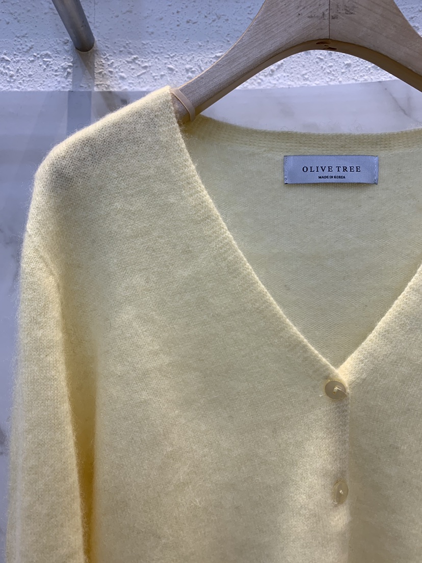 OLIVE TrEE東大門直郵女士新品推薦休閑真品開衫羊絨絲綢OLIVE TrEE開衫