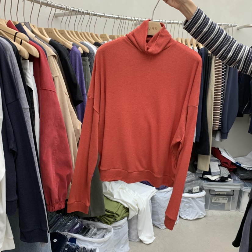 MURR韓國直郵女士新品休閑熱賣人氣推薦時尚真品長袖T恤高領MURR長袖T恤圖色1
