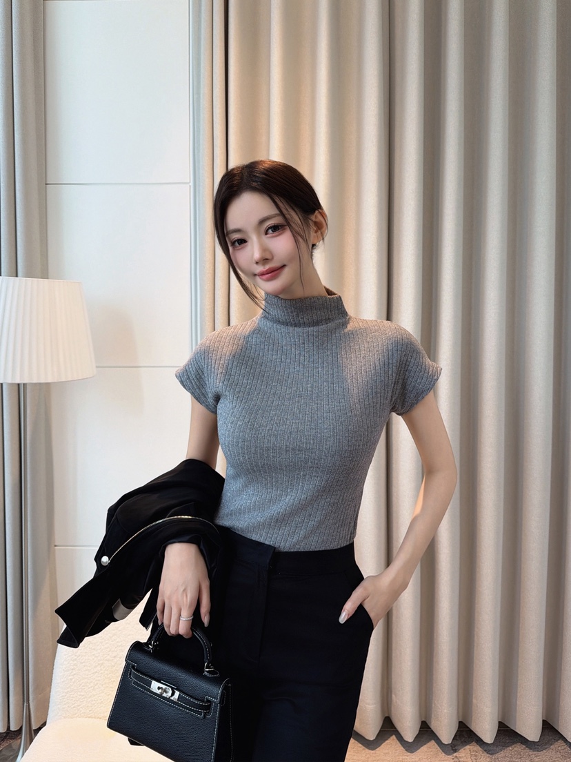 CLOTH韓國代購女士新品熱賣時尚休閑推薦真品人氣T恤高領CLOTHT恤