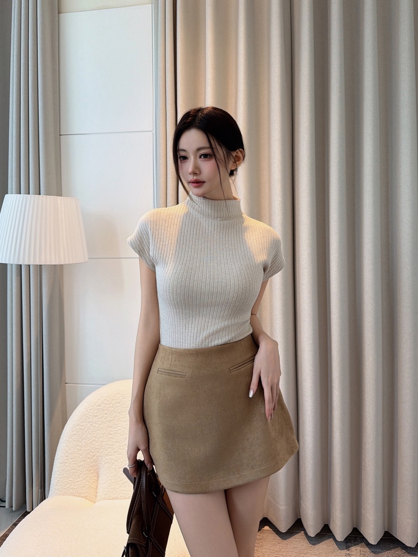 CLOTH韓國代購女士新品熱賣時尚休閑推薦真品人氣T恤高領CLOTHT恤圖色2