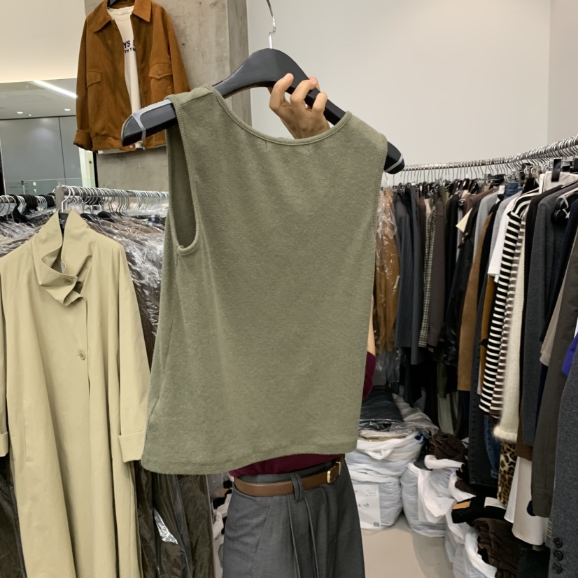 THE SECOND GROW韓國直郵女士新品休閑真品吊帶背心無袖THE SECOND GROW吊帶/背心