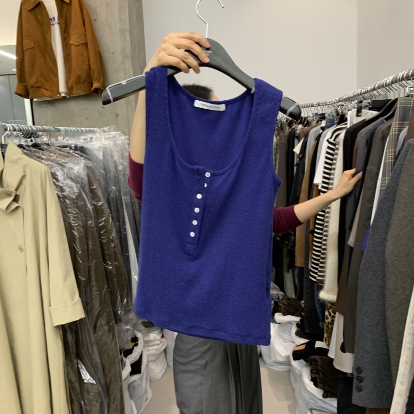 THE SECOND GROW韓國直郵女士新品休閑真品吊帶背心無袖THE SECOND GROW吊帶/背心圖色2