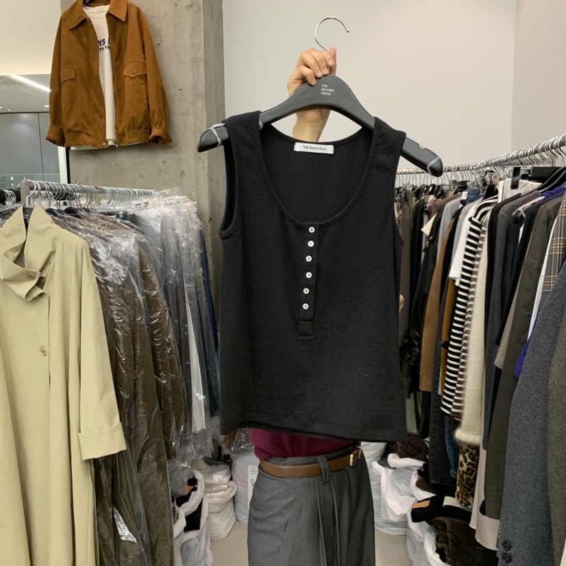 THE SECOND GROW韓國直郵女士新品休閑真品吊帶背心無袖THE SECOND GROW吊帶/背心圖色4
