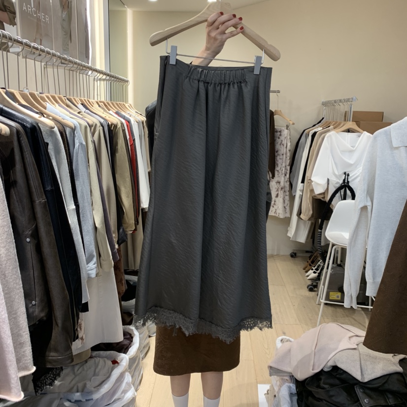 ARCHER韓國代購女裝新品推薦人氣時尚熱賣休閑真品長裙蕾絲ARCHER長裙