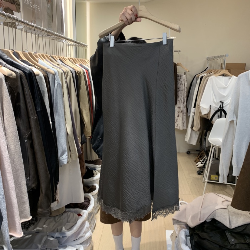 ARCHER韓國代購女裝新品推薦人氣時尚熱賣休閑真品長裙蕾絲ARCHER長裙圖色1