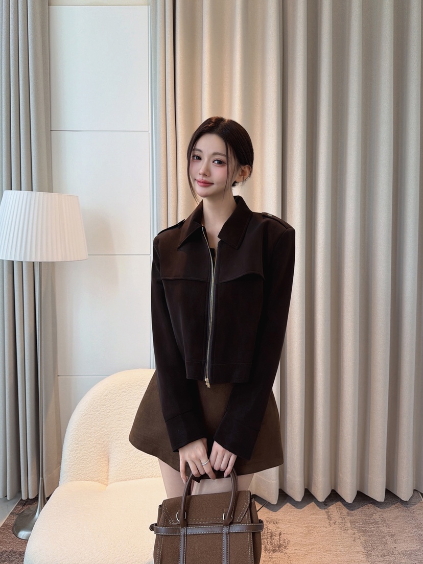 CLOTH東大門代購女裝新款人氣時尚休閑推薦熱賣真品夾克皮革CLOTH夾克圖色1