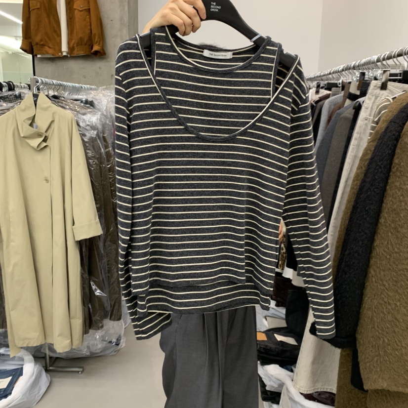 THE SECOND GROW東大門實拍女士新品推薦熱賣套裝圓領無袖THE SECOND GROW套裝圖色3