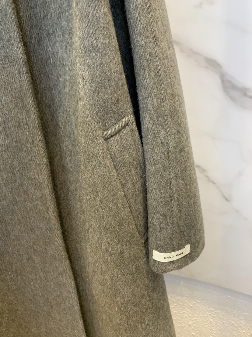 OLIVE TrEE東大門代購女裝新品真品中長款大衣含腰帶手工OLIVE TrEE中長款大衣