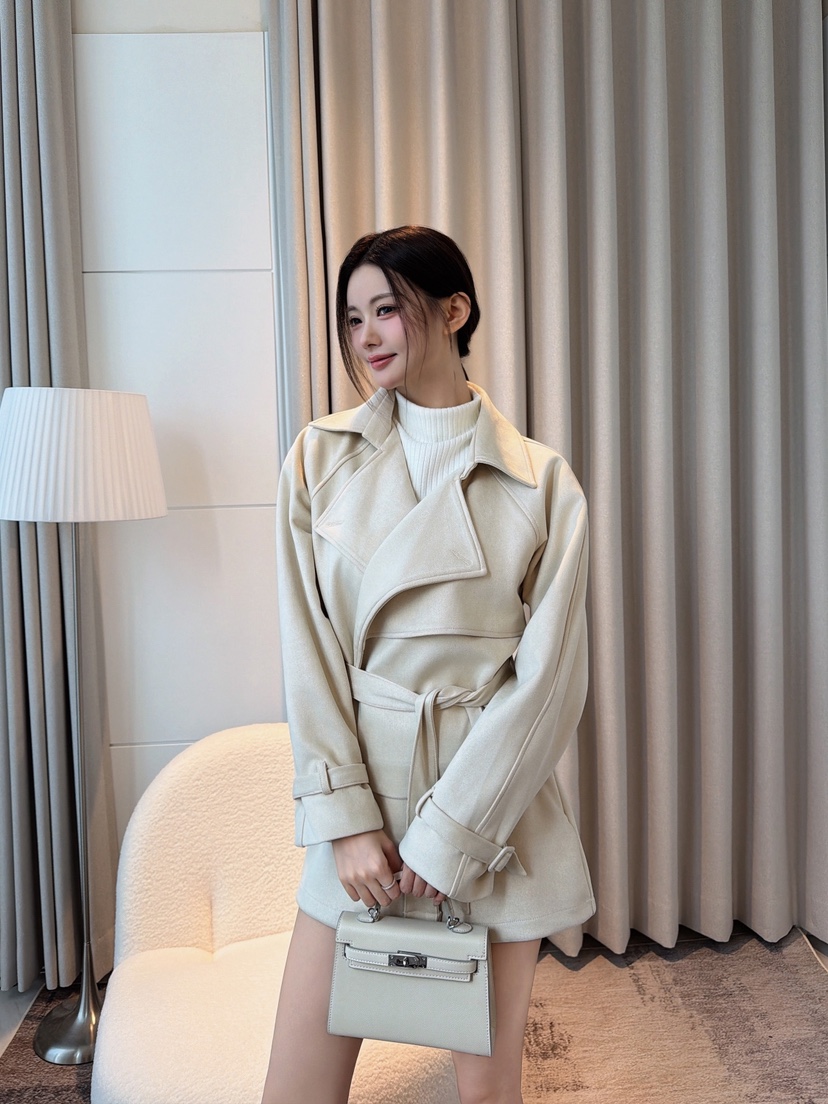 CLOTH東大門直郵女裝新品人氣時尚休閑夾克含腰帶短款麂皮CLOTH夾克