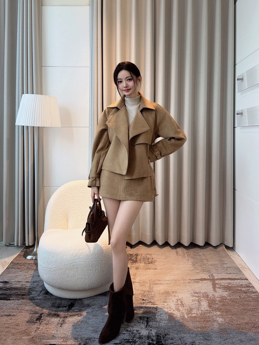 CLOTH東大門實拍女士新品時尚人氣推薦休閑真品裙褲麂皮絨CLOTH裙褲