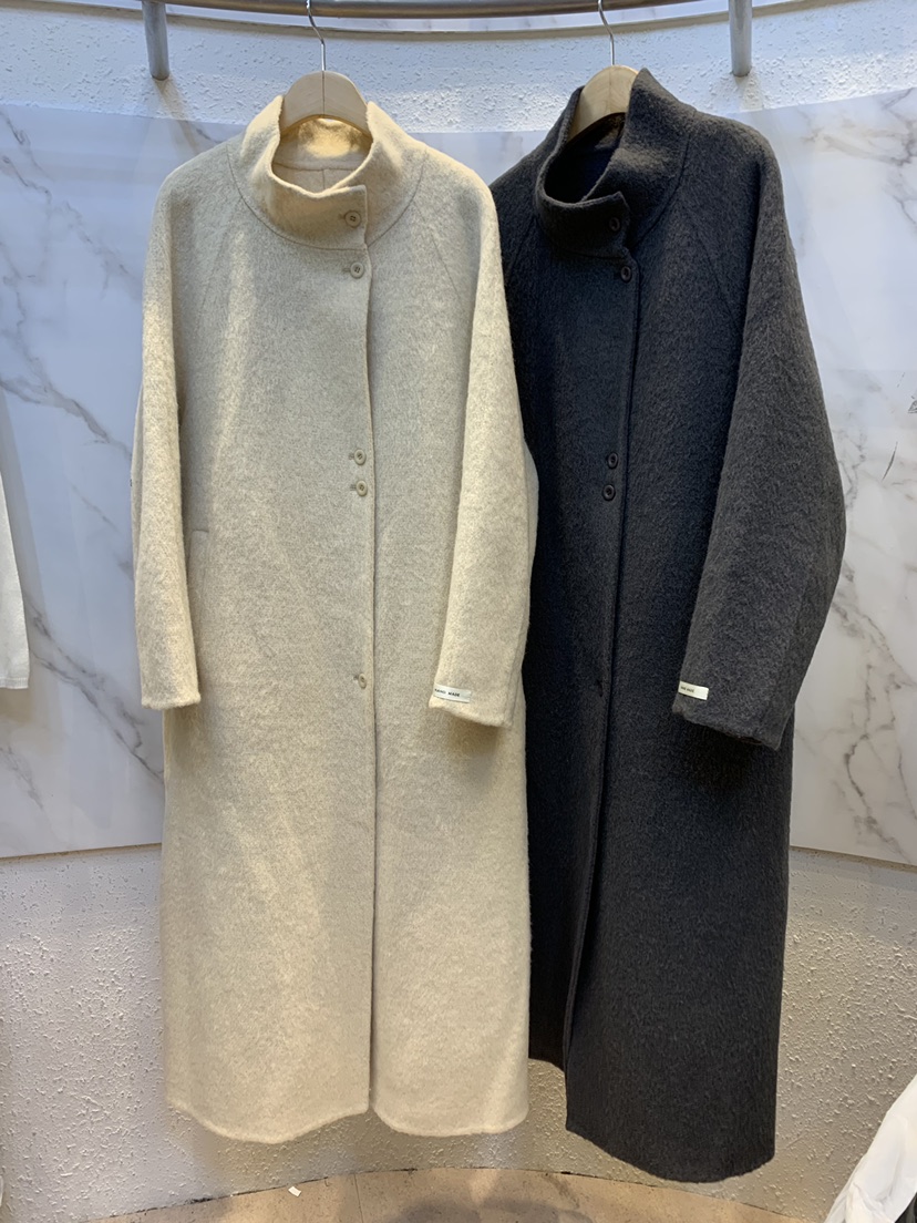 OLIVE TrEE東大門直郵女裝新品真品人氣中長款大衣手工羊駝OLIVE TrEE中長款大衣