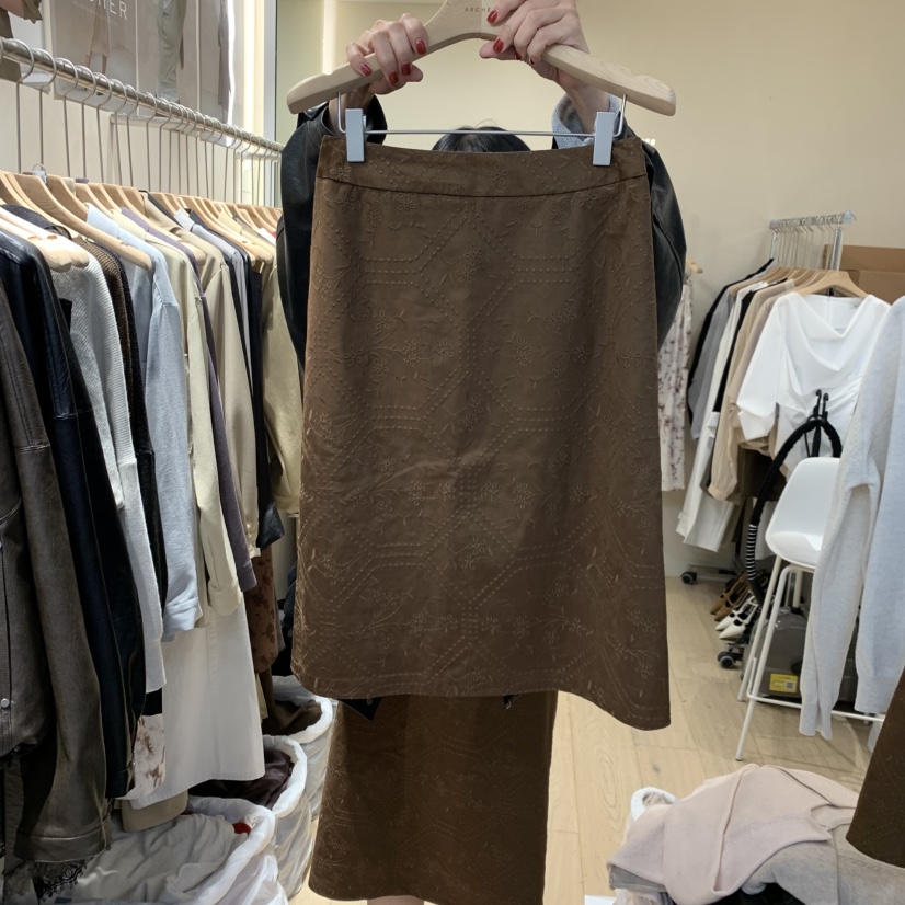 ARCHER東大門代購女士新品熱賣推薦時尚半身裙中短裙刺繡ARCHER半身裙/中短裙圖色1