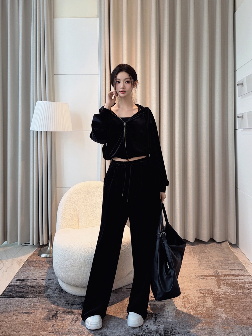 CLOTH韓國代購女裝新品人氣真品熱賣推薦套裝拉鏈連帽衫絨CLOTH套裝