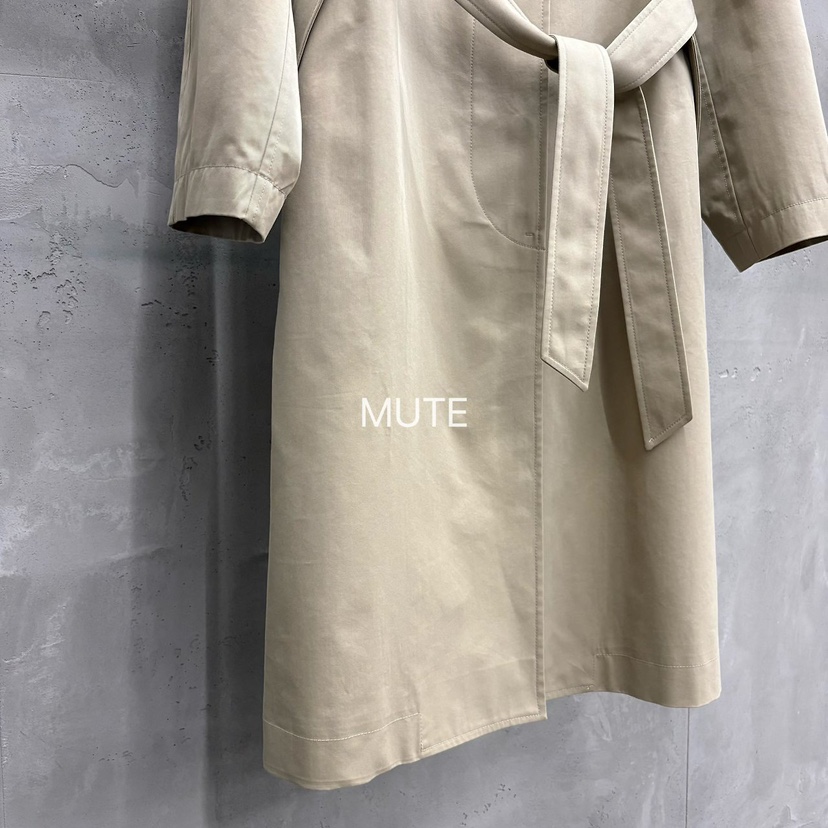 MUTE-P韓國直郵女士新品人氣休閑推薦熱賣長款風衣含腰帶MUTE長款風衣