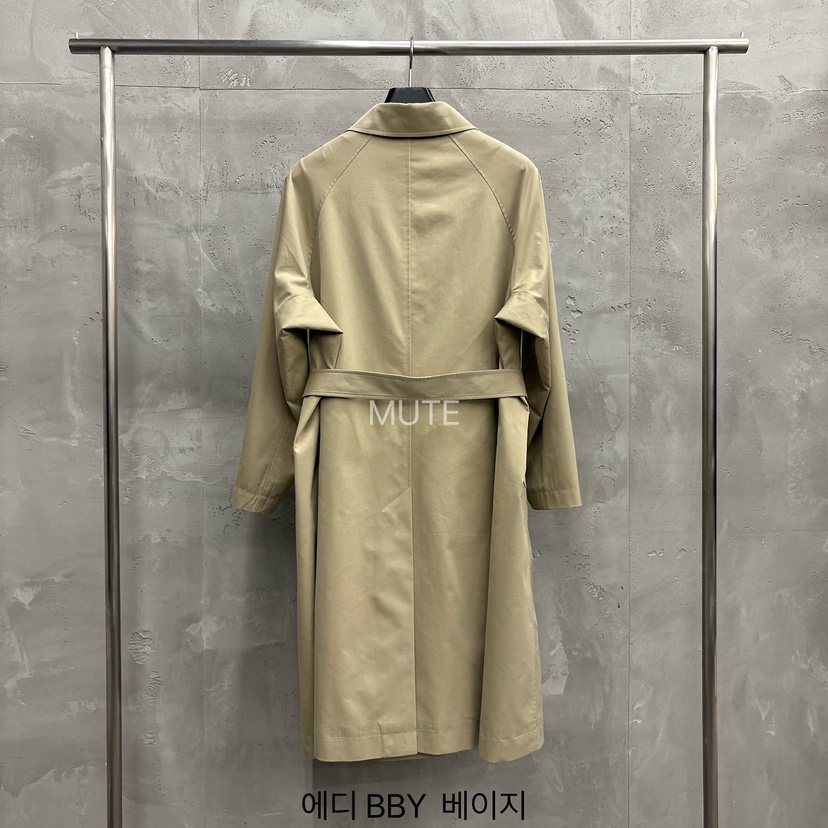 MUTE-P韓國直郵女士新品人氣休閑推薦熱賣長款風衣含腰帶MUTE長款風衣