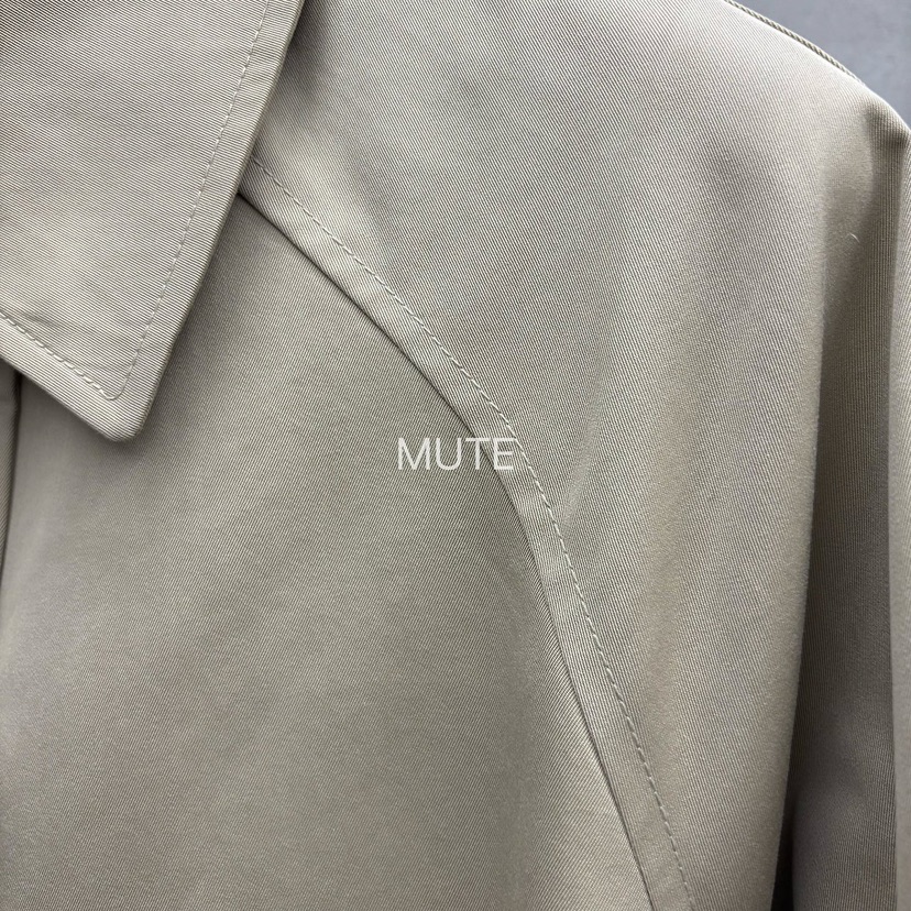 MUTE-P韓國直郵女士新品人氣休閑推薦熱賣長款風衣含腰帶MUTE長款風衣