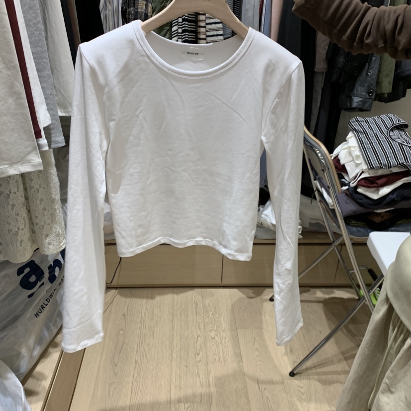 MONROE東大門實拍女士新品休閑人氣熱賣真品推薦時尚長袖T恤MONROE長袖T恤圖色1
