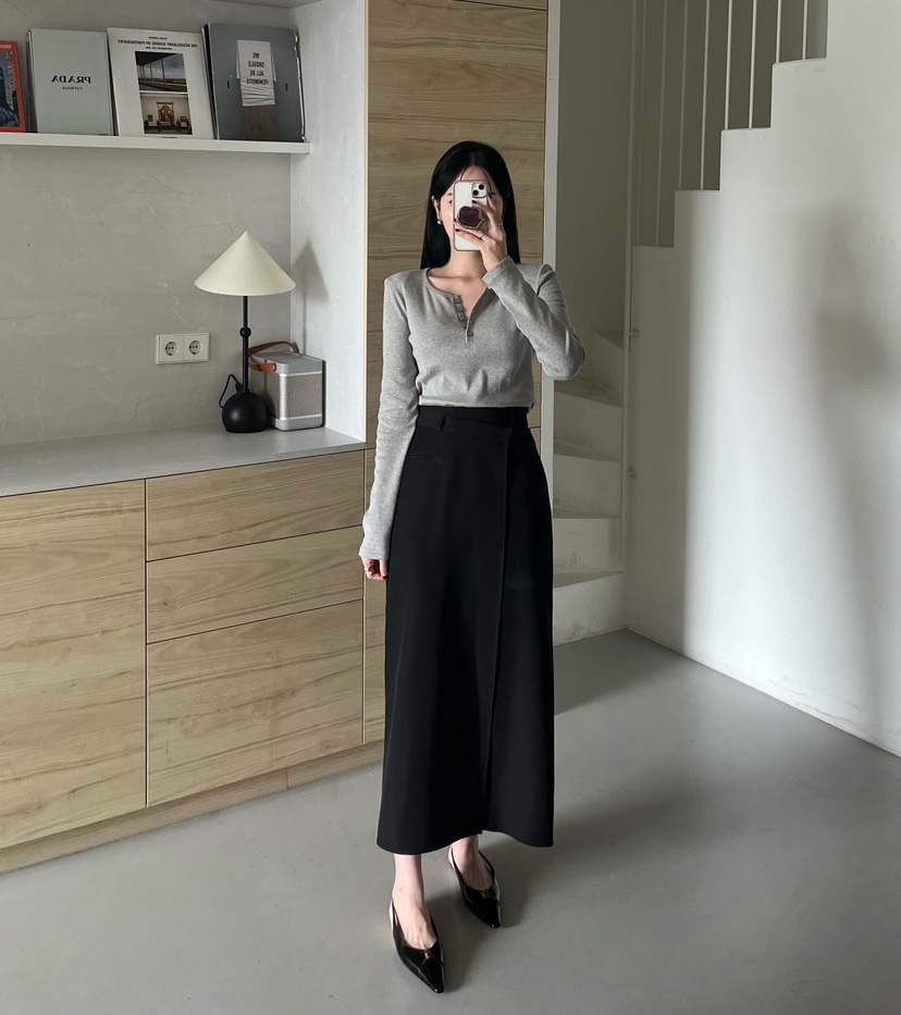 AMUSE SEOUL東大門代購女士新品人氣真品熱賣時尚休閑長裙AMUSE SEOUL長裙