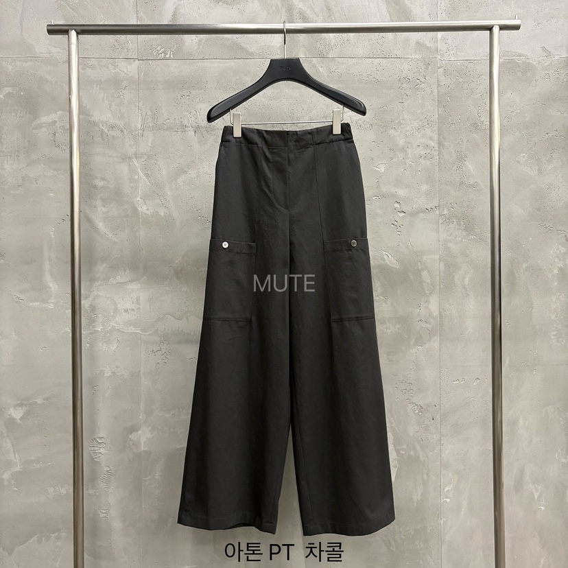 MUTE-P東大門代購女士新品人氣推薦休閑時尚熱賣真品休閑褲MUTE休閑褲圖色4墨色