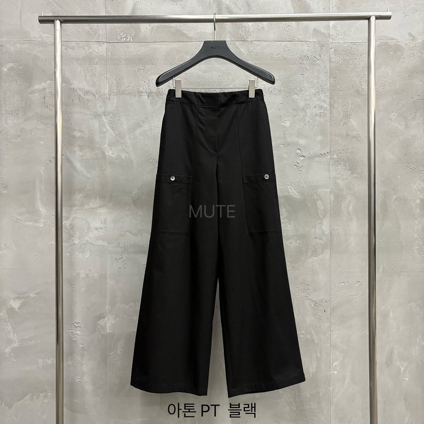 MUTE-P東大門代購女士新品人氣推薦休閑時尚熱賣真品休閑褲MUTE休閑褲圖色5黑色