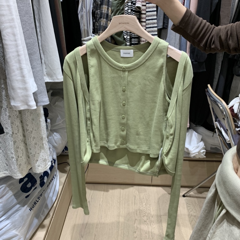 MONROE韓國直郵女裝新款時尚真品推薦休閑熱賣套裝開衫無袖MONROE套裝圖色2