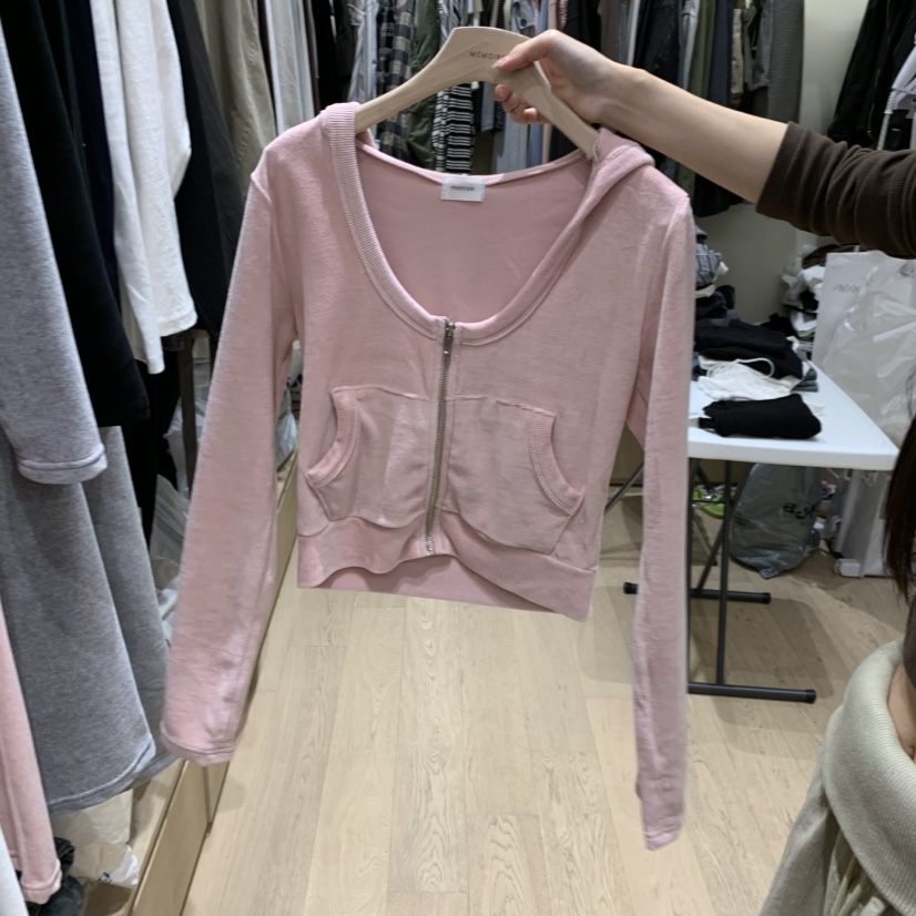 MONROE韓國直郵女士新品人氣真品熱賣休閑衛衣拉鏈連帽衫MONROE衛衣圖色2