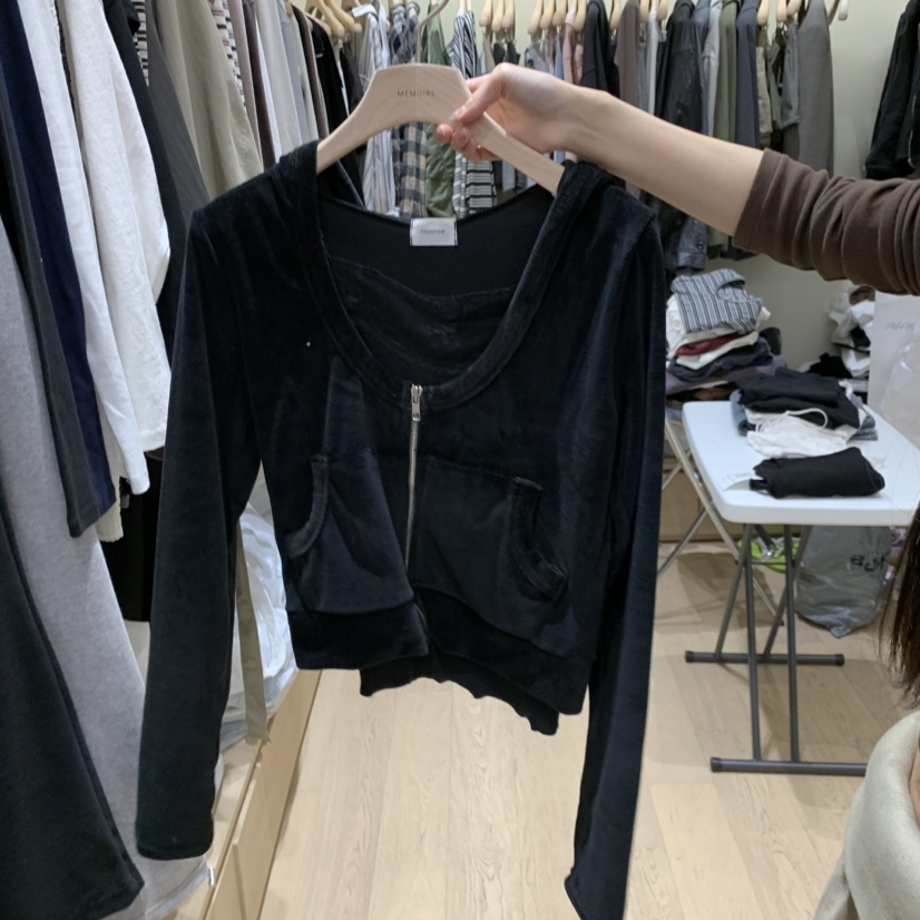 MONROE韓國直郵女士新品人氣真品熱賣休閑衛衣拉鏈連帽衫MONROE衛衣圖色4
