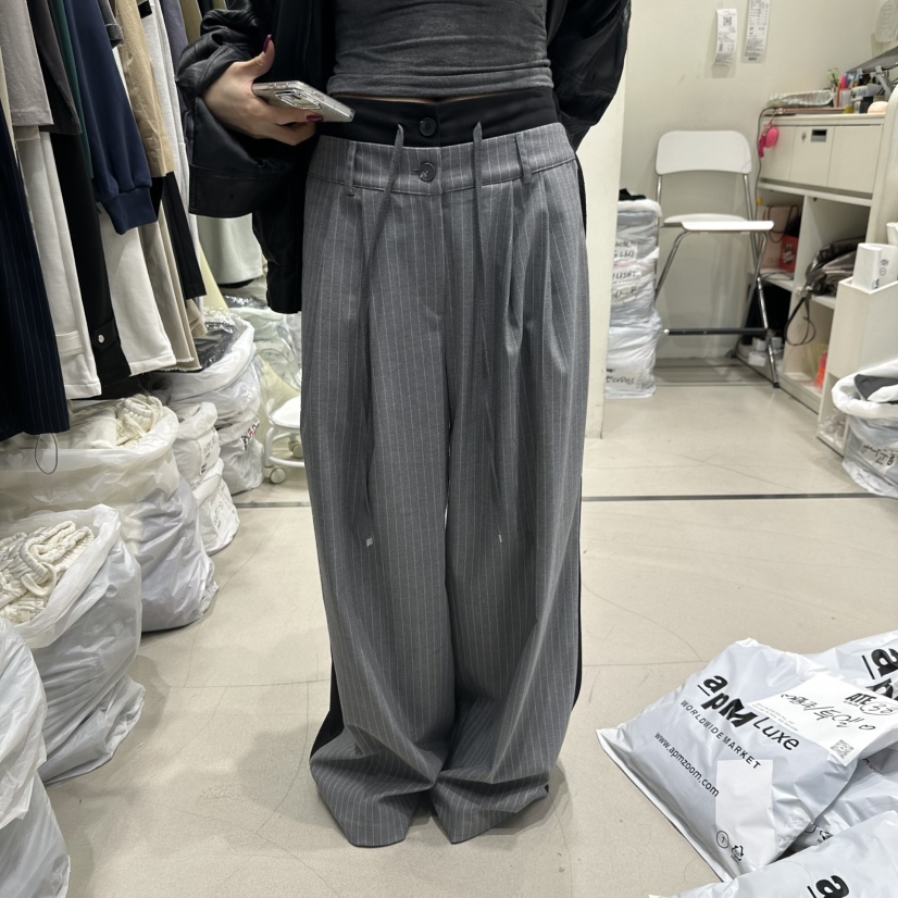 AT THE END韓國直郵女士新款時尚真品人氣推薦休閑休閑褲AT THE END休閑褲圖色1