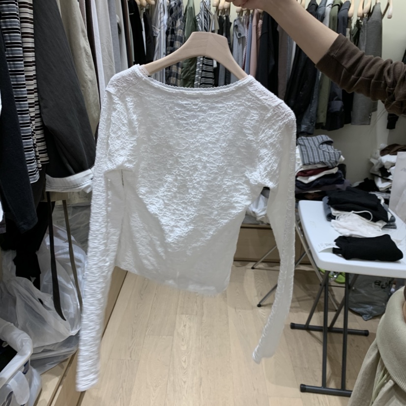 MONROE韓國代購女裝新品推薦休閑時尚熱賣人氣真品長袖T恤MONROE長袖T恤