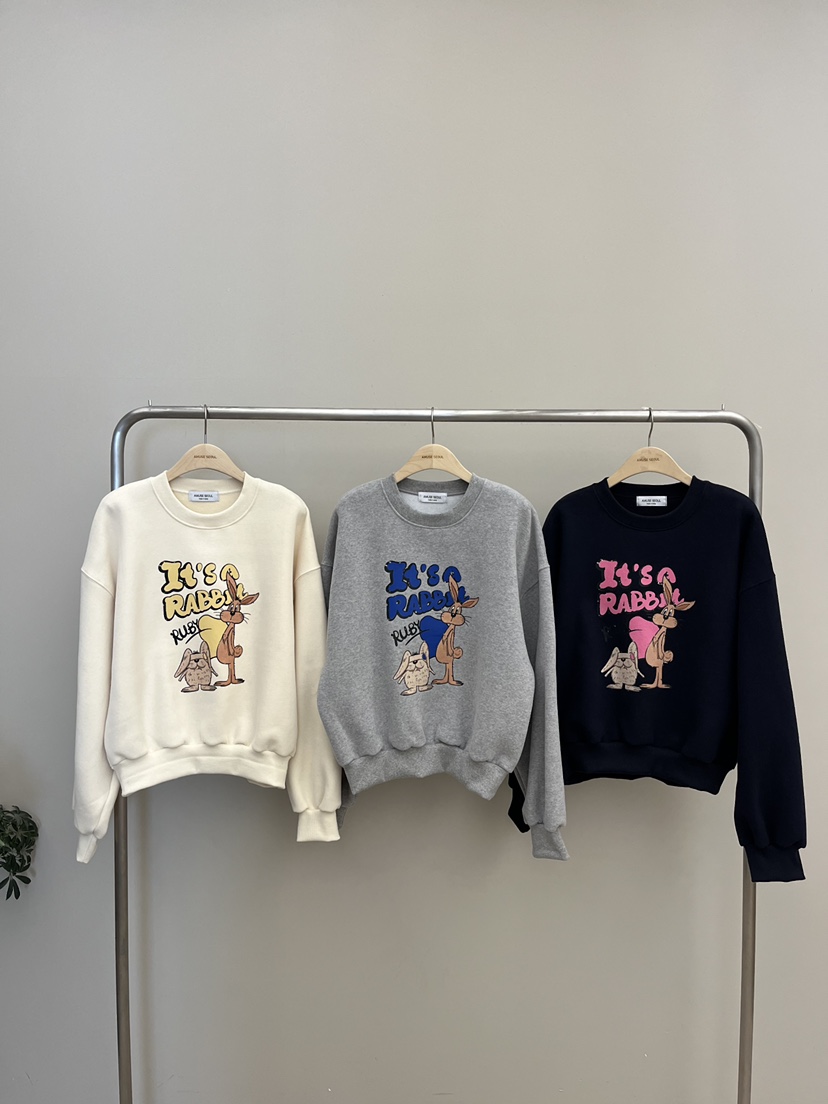 AMUSE SEOUL東大門代購女士新款真品時尚人氣休閑衛衣兔子AMUSE SEOUL衛衣