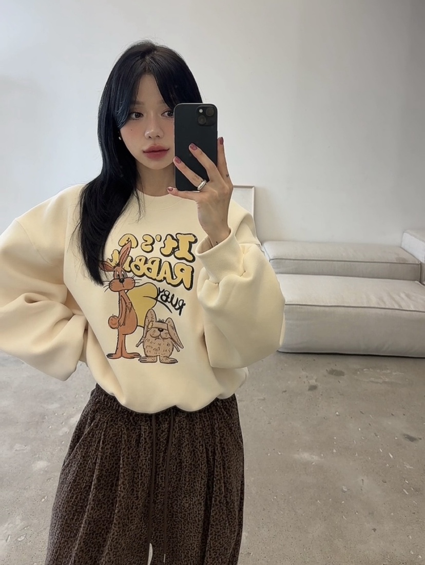 AMUSE SEOUL東大門代購女士新款真品時尚人氣休閑衛衣兔子AMUSE SEOUL衛衣