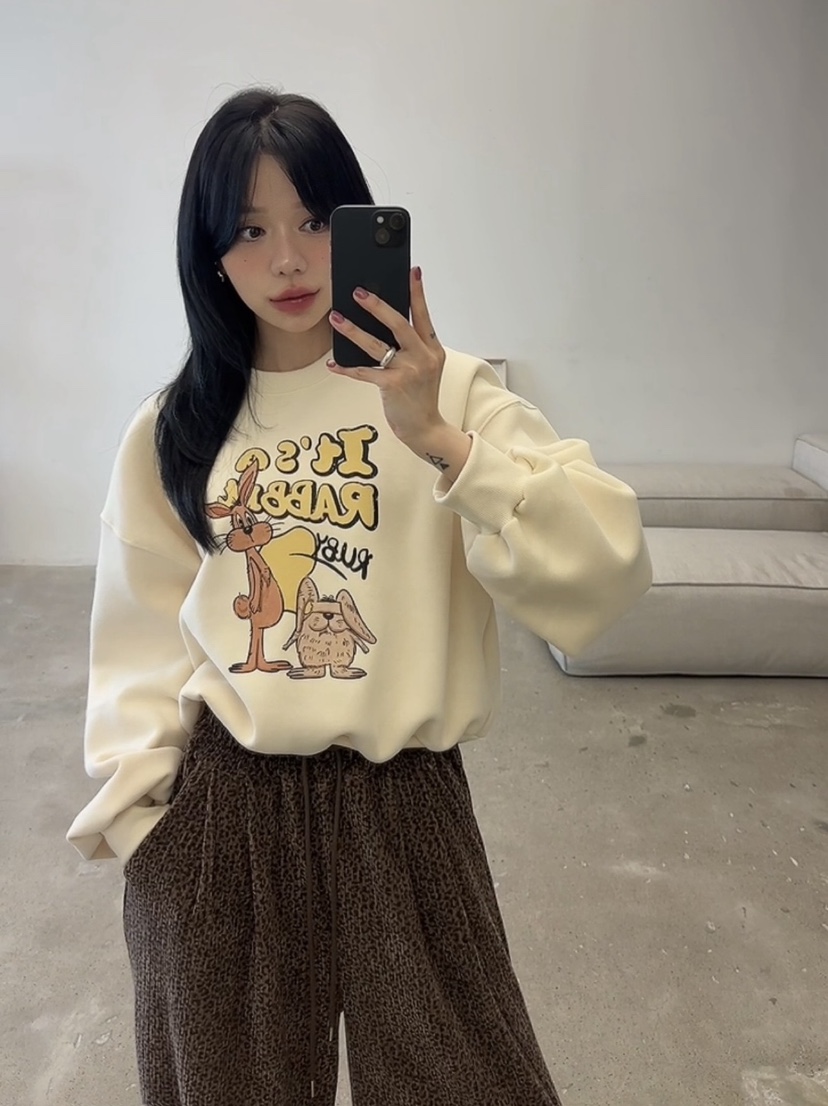 AMUSE SEOUL東大門代購女士新款真品時尚人氣休閑衛衣兔子AMUSE SEOUL衛衣