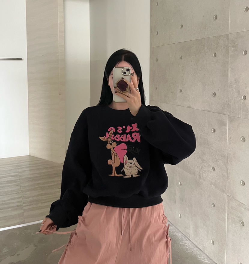 AMUSE SEOUL東大門代購女士新款真品時尚人氣休閑衛衣兔子AMUSE SEOUL衛衣