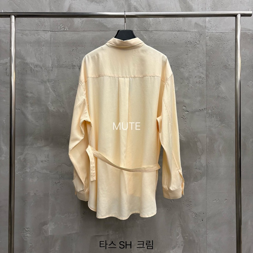 MUTE-P東大門實拍女士新款人氣休閑推薦襯衫蕾絲衫含腰繩MUTE襯衫/蕾絲衫