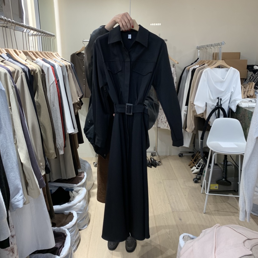 ARCHER東大門代購女裝新品熱賣時尚人氣連衣裙含腰帶口袋ARCHER連衣裙圖色3