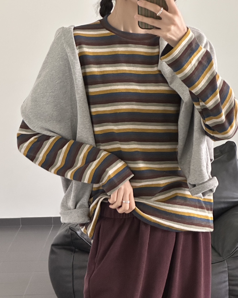 HOWDY/FACT THE NERD東大門代購女士新款人氣推薦長袖T恤HOWDY/FACT THE NERD長袖T恤