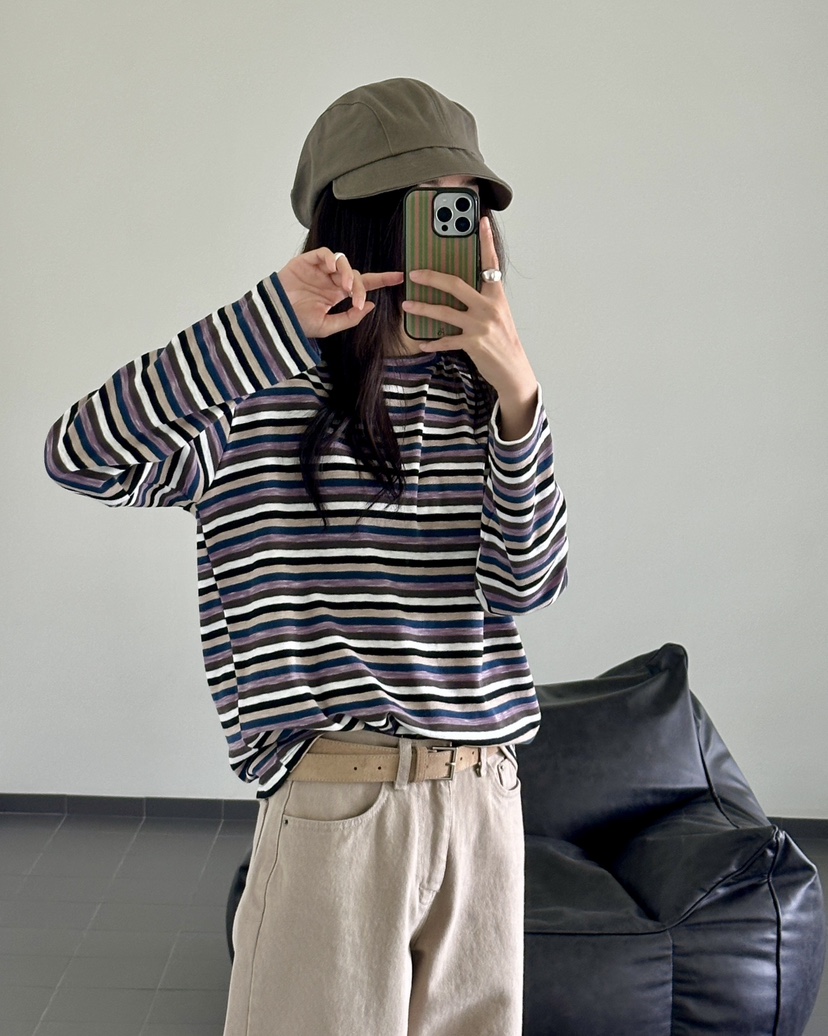 HOWDY/FACT THE NERD東大門代購女士新款人氣推薦長袖T恤HOWDY/FACT THE NERD長袖T恤